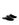 Women's black patent flat mary-jane slip on mule with square toe 