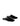 Women's black patent flat mary-jane slip on mule with square toe 