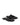 Women's black satin flat mary-jane slip on mule with square toe 
