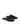 Women's black satin flat mary-jane slip on mule with square toe 