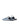 Women's blue satin flat mary-jane slip on mule with square toe 
