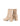 Women's nude stretch leather heeled ankle boot with pointed toe and zip closure