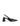 Women's Black Snake Embossed Leather slingback block heel with pointed toe and elasticated slingback