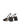Women's Black Snake Embossed Leather slingback block heel with pointed toe and elasticated slingback