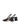 Women's black suede block heel slingback with pointed heel and v-cut throat