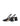 Women's black suede block heel slingback with pointed heel and v-cut throat