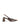 Women's Brown Snake Embossed Leather Slingback heels with block heel, pointed toe and elasticated slingback