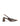 Women's Brown Snake Embossed Leather Slingback heels with block heel, pointed toe and elasticated slingback