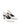 Women's Chalk White Leather Slingback heels with block heel, pointed toe and elasticated slingback