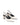 Women's Chalk White Leather Slingback heels with block heel, pointed toe and elasticated slingback
