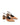 Women's tobacco tan suede block heel slingback with pointed toe and elastic closure