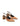 Women's tobacco tan suede block heel slingback with pointed toe and elastic closure