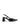 Women's black croc embossed leather slingback block heel with pointed toe