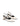 Women's white croc embossed leather slingback block heel with pointed toe