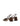 Women's chocolate brown patent leather slingback block heel with buckle fastening and pointed toe