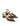 Yass Sling Back Block Heels - Choc Brown Leather & Choc Brown Raffia