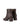 Women's chocolate brown leather ankle boot with high heel and pointed toe