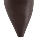Women's chocolate brown leather ankle boot with high heel and pointed toe