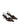 Women's chocolate brown patent leather slingback kitten heels