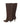 Women's chocolate brown leather suede knee high boot with kitten heel and pointed toe 