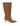 Women's tan brown leather suede knee high boot with kitten heel and pointed toe 
