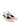 Women's slingback kitten heel in almond tan suede leather with pointed toe and v shaped throat and elastic fastening