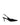 Women's black patent leather stiletto kitten heel slingback pump with elasticated closure, pointed toe and v-cut throat