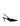 Women's black patent leather stiletto kitten heel slingback pump with elasticated closure, pointed toe and v-cut throat