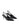 Women's slingback kitten heel in black embossed croc leather with pointed toe and v shaped throat and elastic fastening