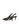 Women's slingback kitten heel in black embossed croc leather with pointed toe and v shaped throat and elastic fastening