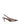 Women's brown snake leather slingback kitten heel with elasticated fastening and v cut throat