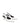 Women's slingback kitten heel in white croc leather with pointed toe and v shaped throat and elastic fastening