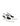 Women's slingback kitten heel in white croc leather with pointed toe and v shaped throat and elastic fastening