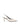 Women's white leather slingback kitten heel pump with elasticated fastening and pointed toe