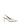 Women's white leather slingback kitten heel pump with elasticated fastening and pointed toe