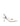 Women's white leather dorsay heel with elasticated slingback and pointed toe