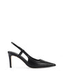 Women's blake snake embossed leather stiletto heel with slingback and pointed toe