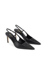 Women's blake snake embossed leather stiletto heel with slingback and pointed toe