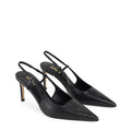 Women's blake snake embossed leather stiletto heel with slingback and pointed toe