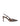 Women's brown snake embossed leather stiletto heel with slingback and pointed toe