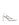 Women's white snake embossed leather stiletto heel with slingback and pointed toe
