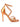 Danger Stiletto Heels - Orange Metallic Leather