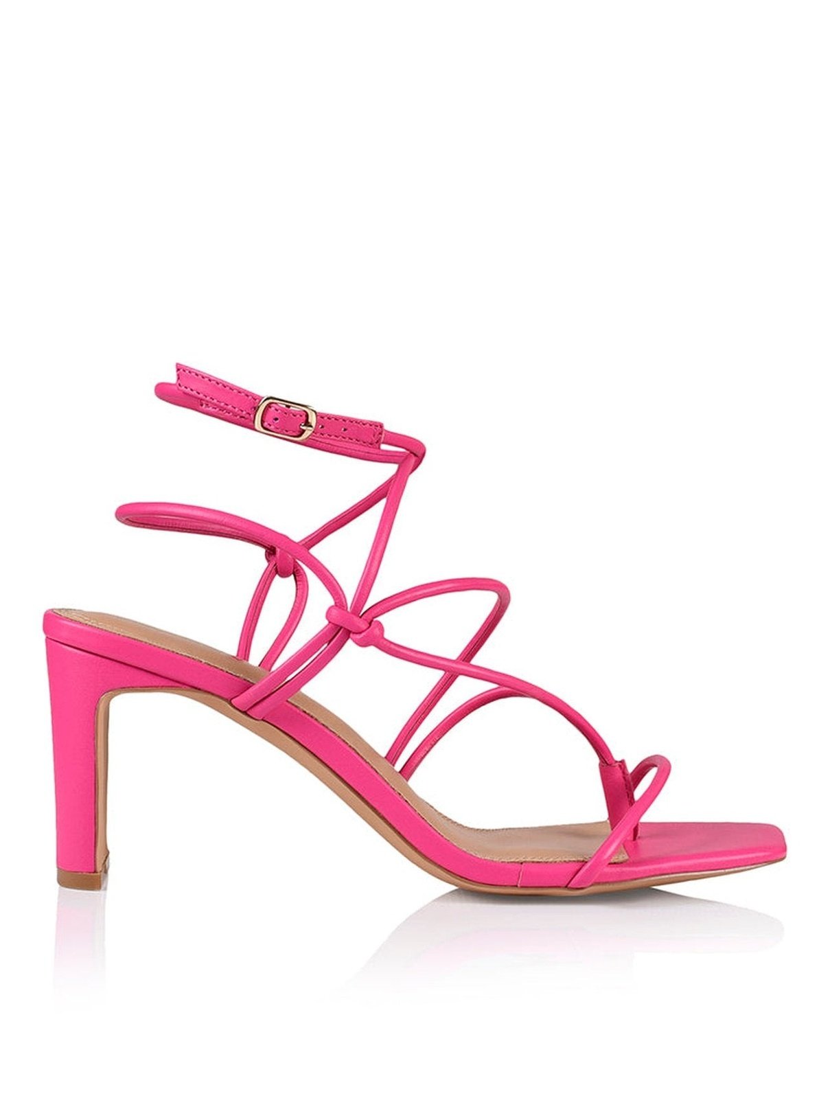 Kilby Block Heel Sandals - Hot Pink Leather