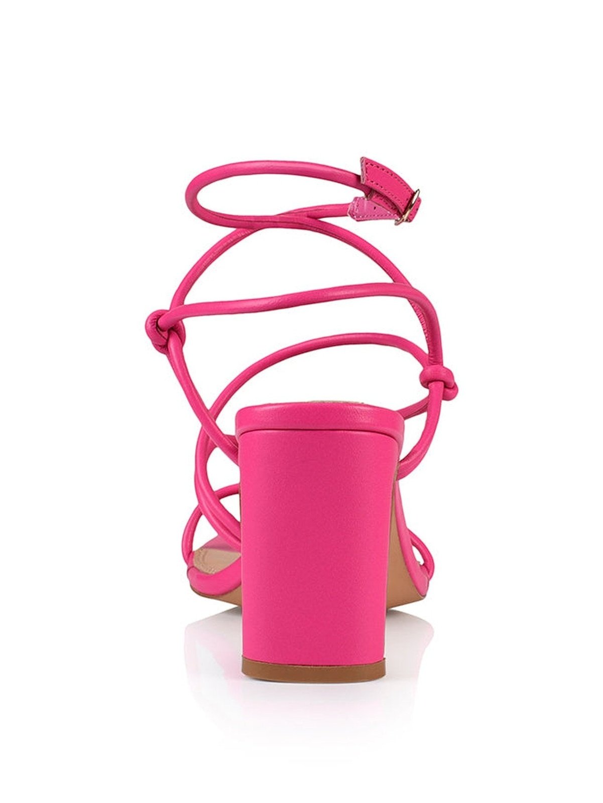 Kilby Block Heel Sandals Hot Pink Leather