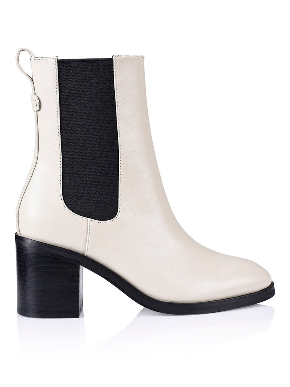Watson Chelsea Gusset Boots - Cream Leather