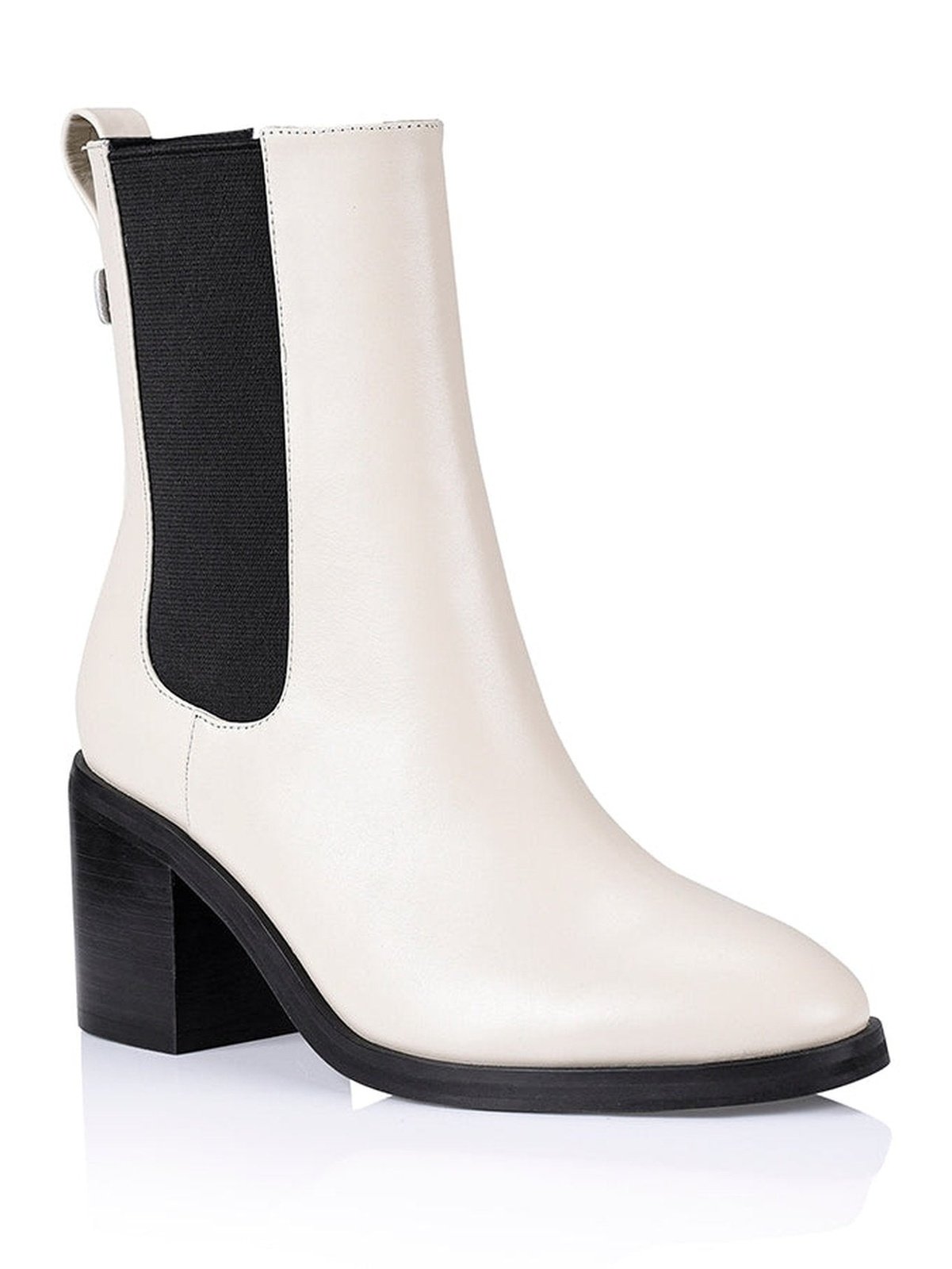 Watson Chelsea Gusset Boots - Cream Leather